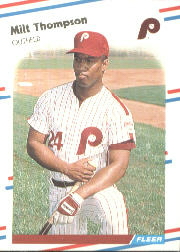 1988 Fleer Baseball Cards      319     Milt Thompson
